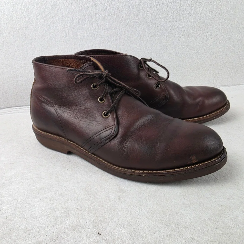 Vintage Red Wing 927 Boots Mens 9 D Brown Leather Made in USA Work Chukka